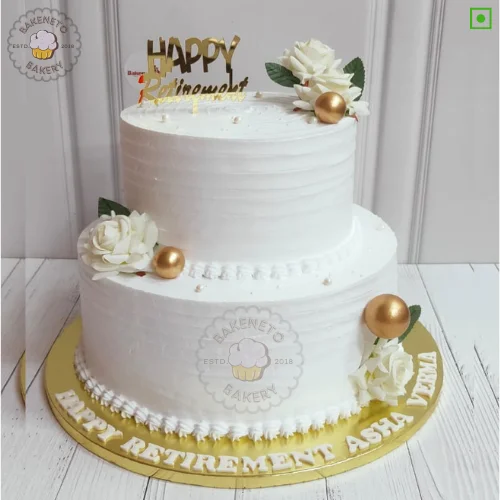 Bring this fresh, yummy and unique White Roses Cake for your birthday or anniversary celebration or any other event. Order fresh cake home delivery online by bakeneto.